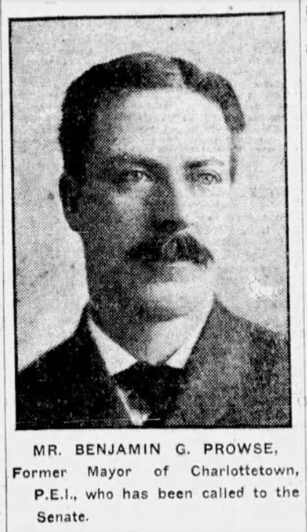 Original title:  Benjamin Prowse. The Montreal Star, 4 May 1911, page 17.