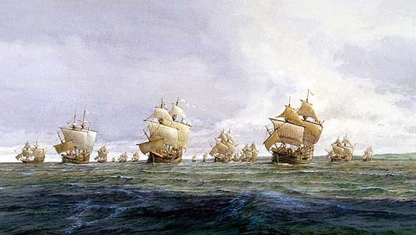 Titre original&nbsp;:  Civilization.ca - Voyages of Martin Frobisher - Ships of the third voyage
