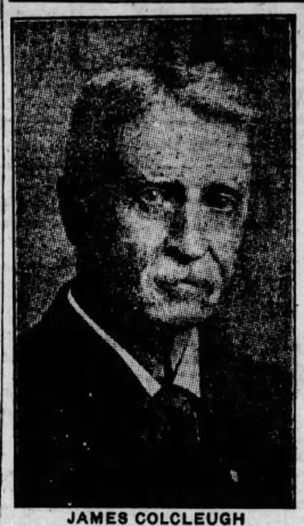 Titre original&nbsp;:  James Colcleugh. Free Press Prairie Farmer, 28 August 1918, page 2.